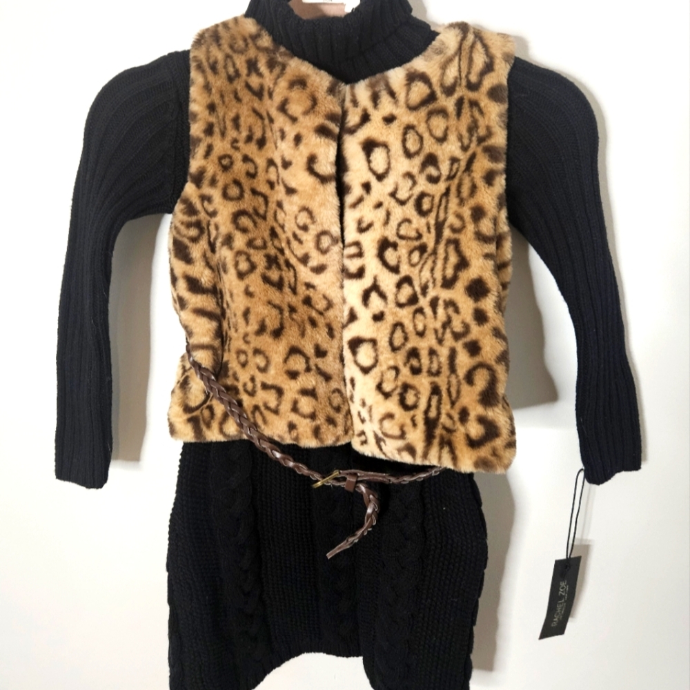 Toddler girls knit dress outfit